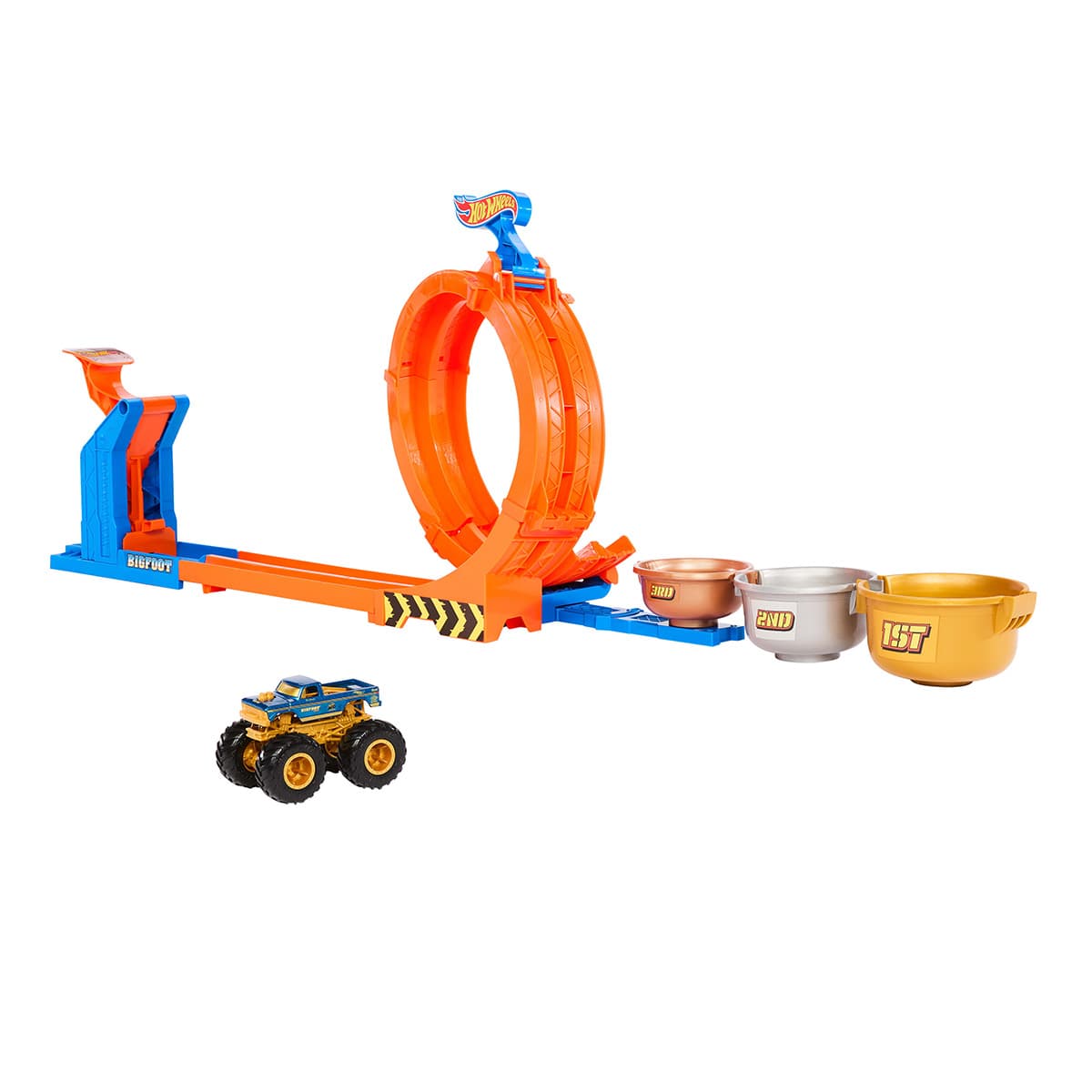 Набір Hot Wheels серії Змагання за кубок Monster Trucks Петлі та трюки, JBX64