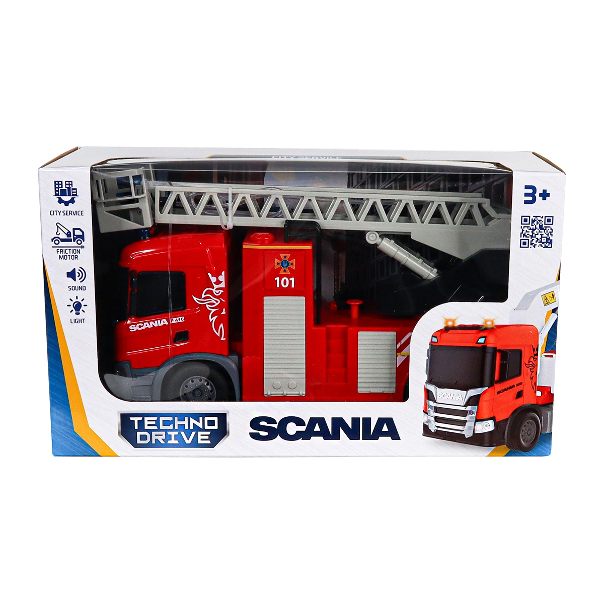 Автомодель TechnoDrive Big Truck Пожежна машина Scania — фото 2