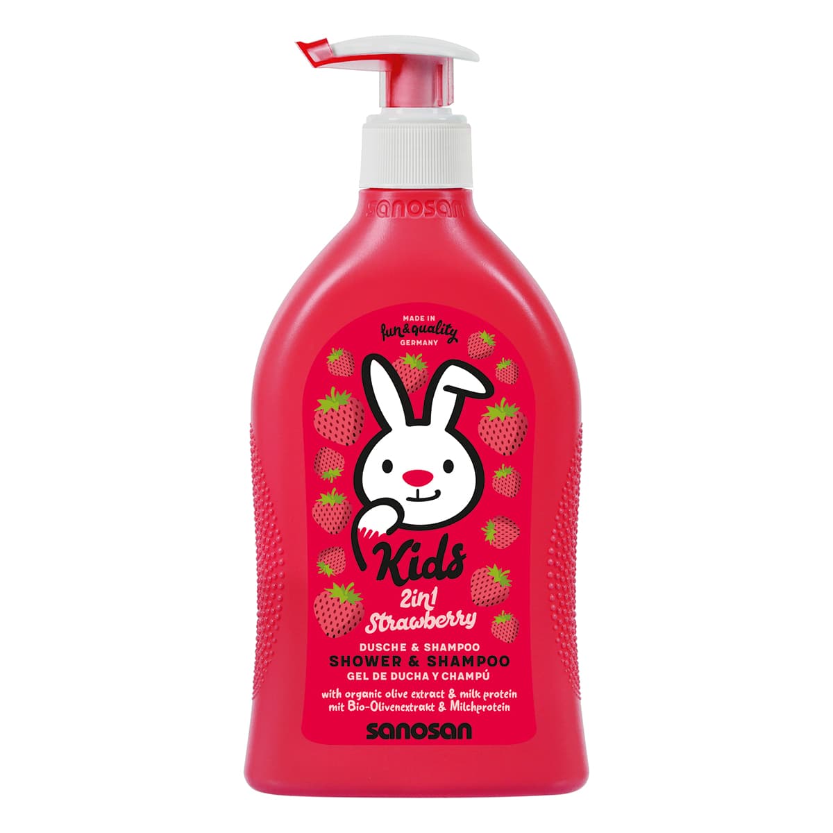 Дитячий шампунь-гель для купання Sanosan Kids 2-в-1 Strawberry 400 мл 40898320