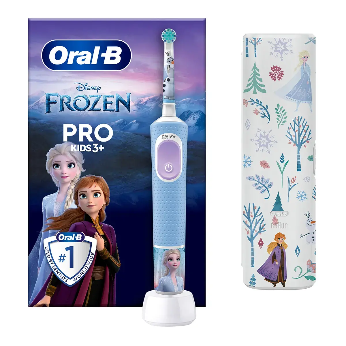 Електрична зубна щітка Oral-B Disney Frozen PRO kids з футляром
