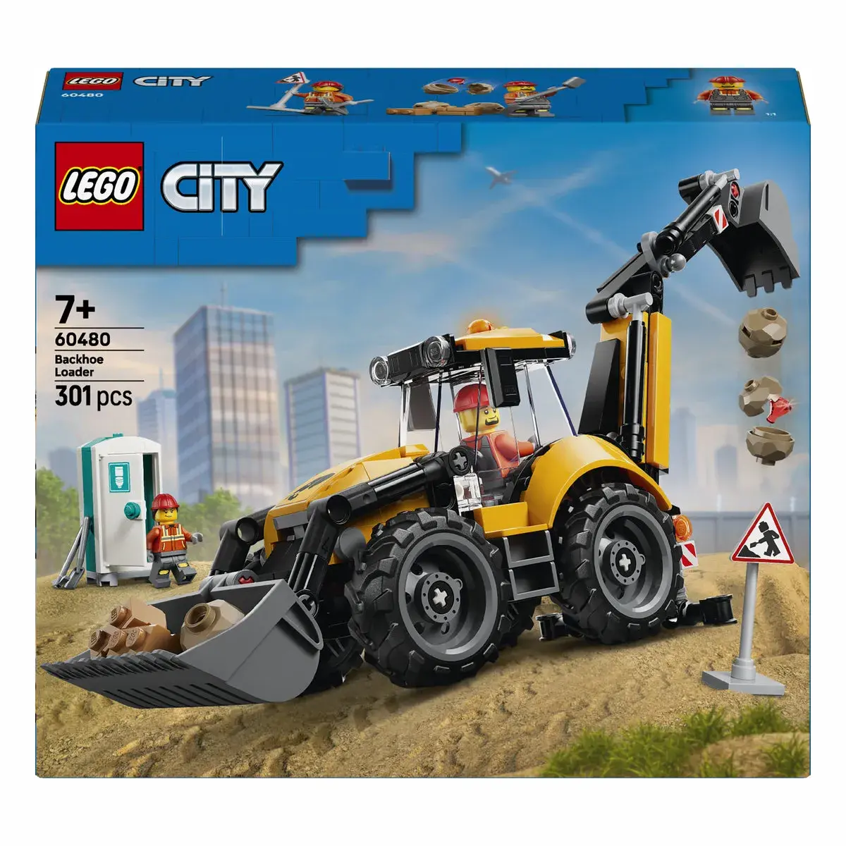 LEGO City Жовтий екскаватор-навантажувач 60480