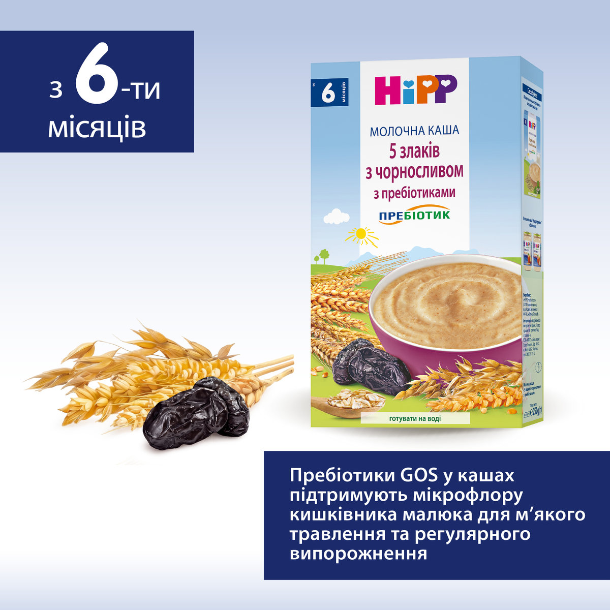 Каша молочна HiPP 5 злаків з чорносливом 250 г — фото 4