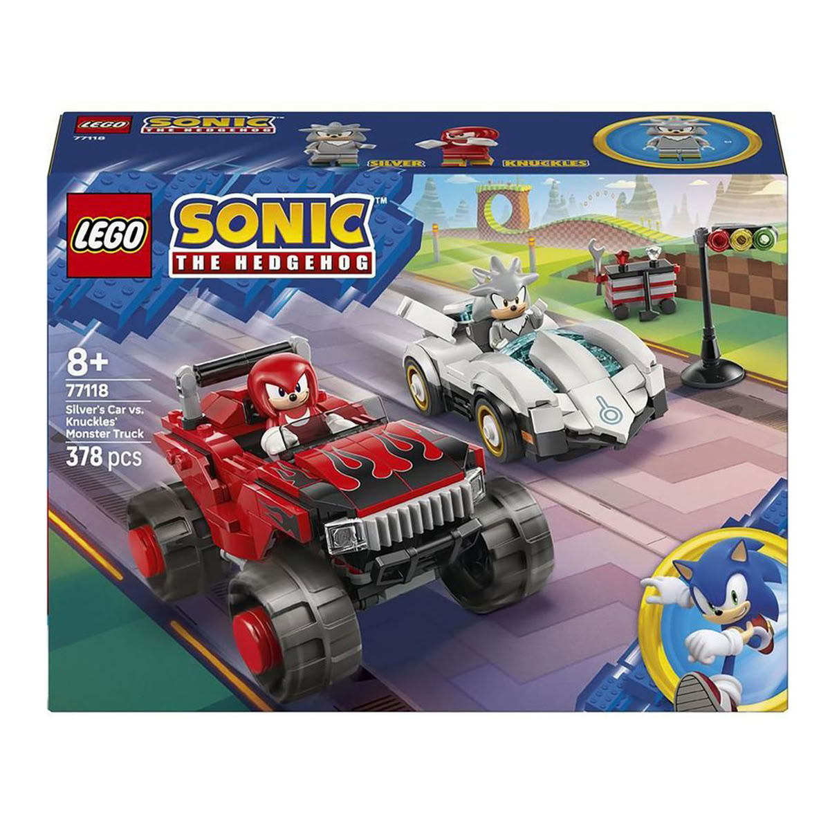 LEGO Sonic the Hedgehog Автомобіль Сільвера vs. монстр вантажівки Наклза 77118