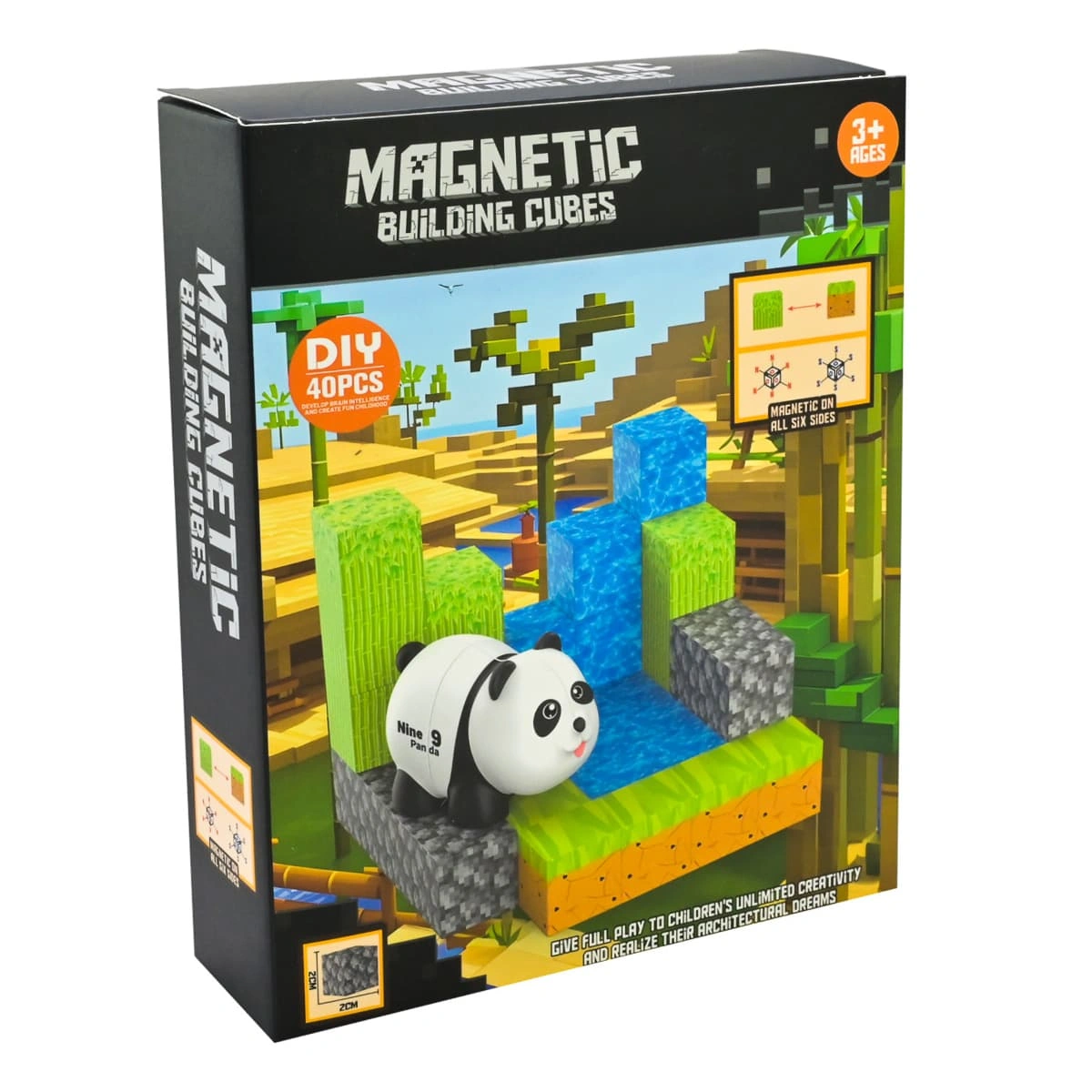 Магнітний конструктор Shantou Solar Cubes Панда, JM928