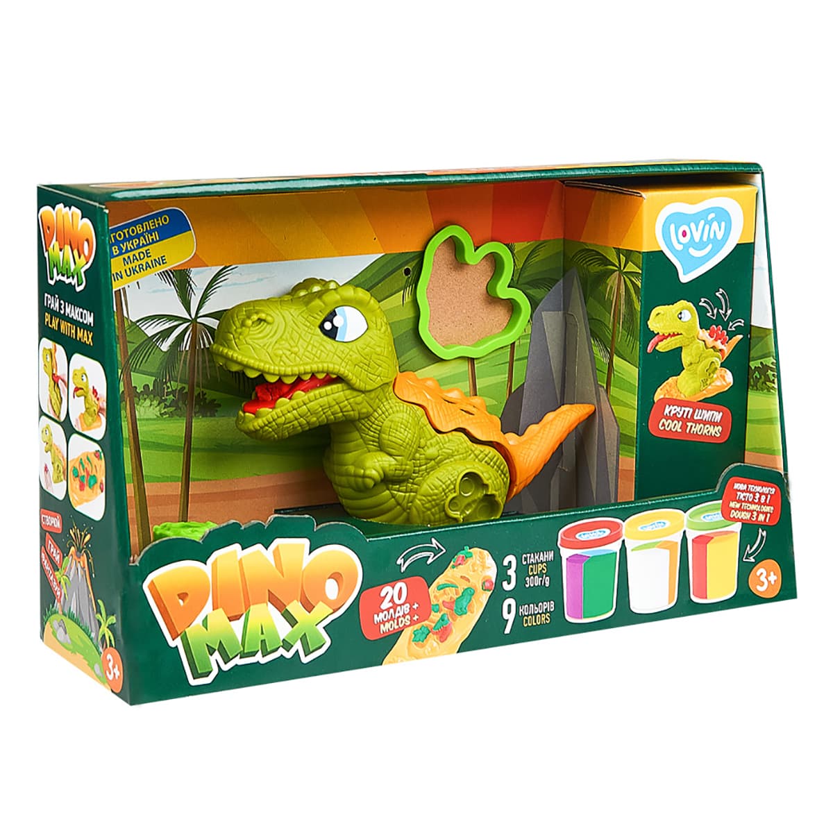 Набір для ліплення з тістом Lovin Dino Max, 41173