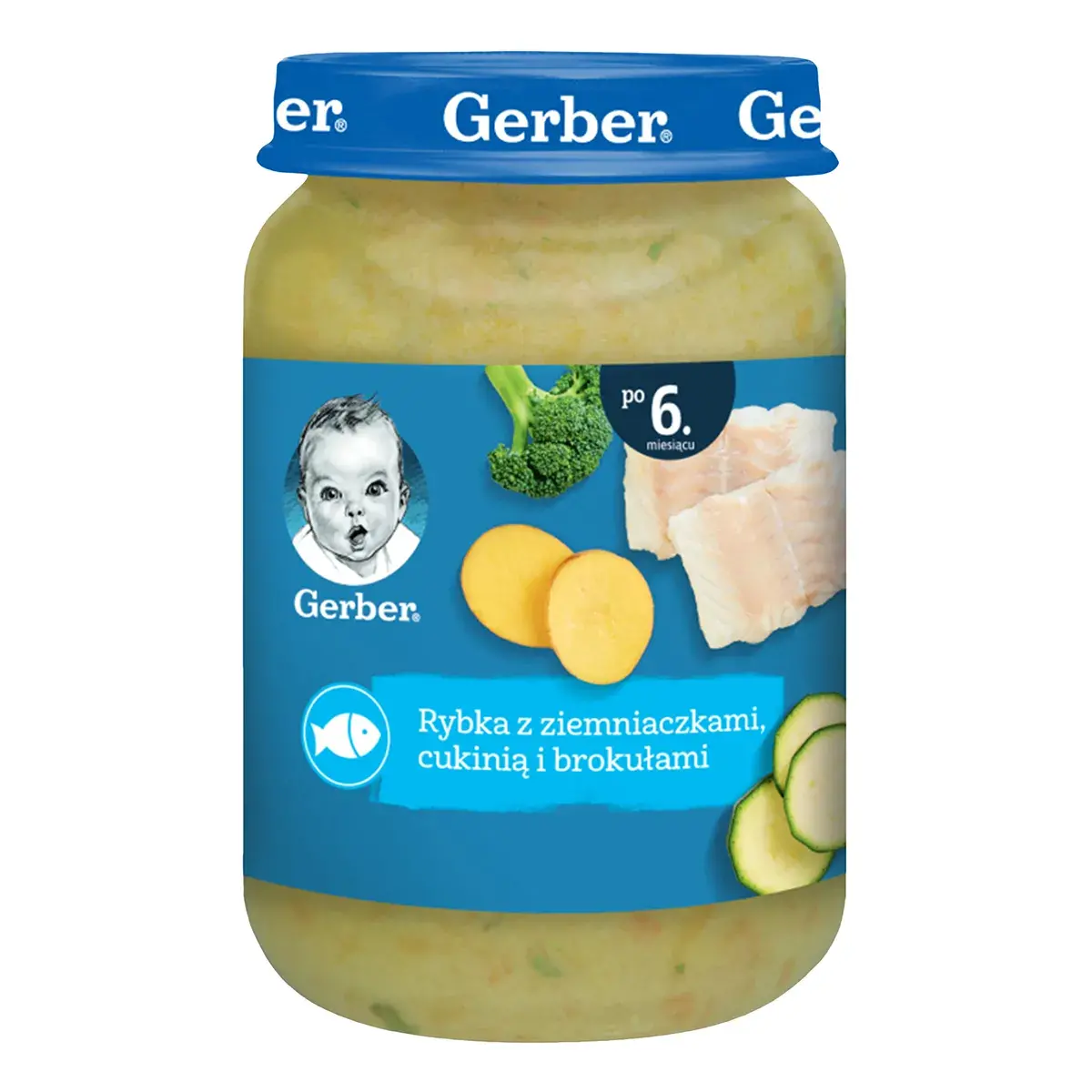 Пюре Gerber Риба з картоплею, цукіні та броколі 190 г