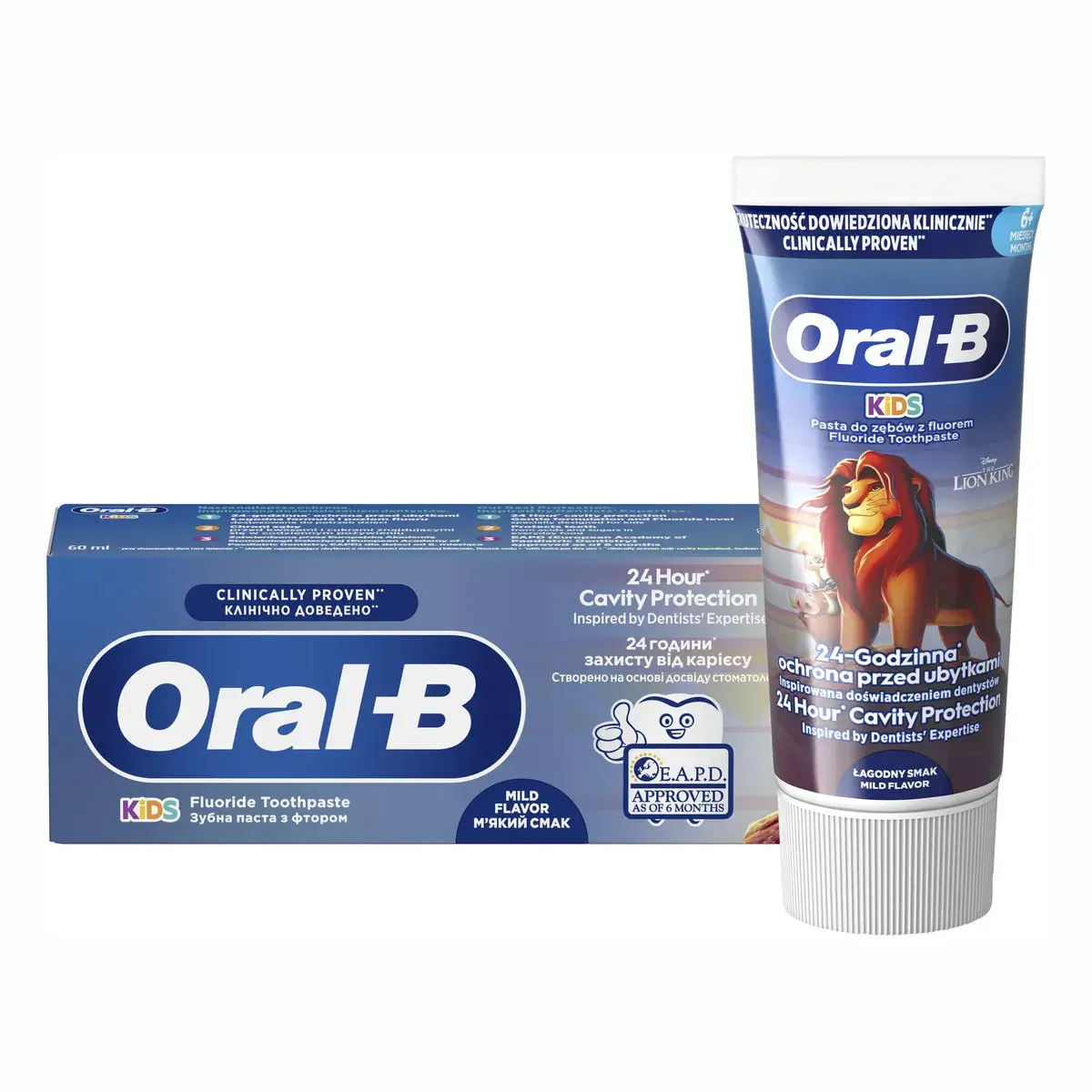 Зубна паста Oral-B Kідс Ніжний Смак 60 мл (80860080)