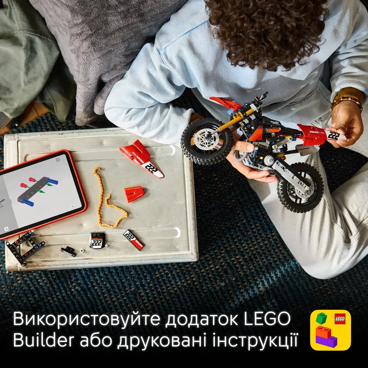 LEGO Technic Мотоцикл Ducati Desmo450 MX Factory 42238 — фото 3
