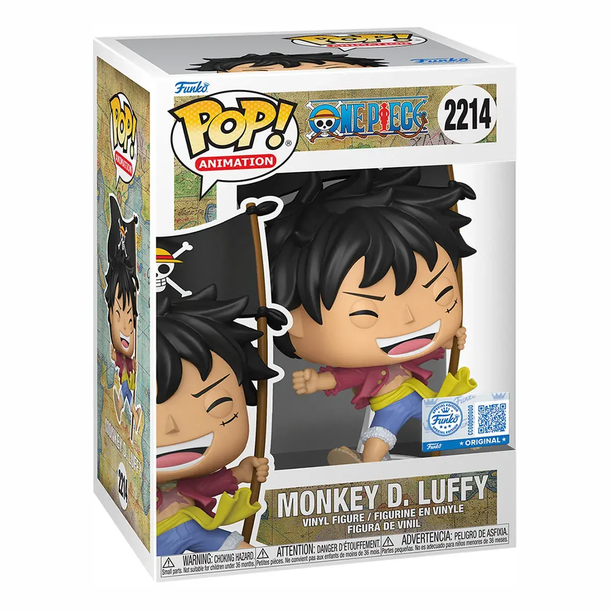 Фігурка Funko Рор Великий куш Луффі з прапором (91970)