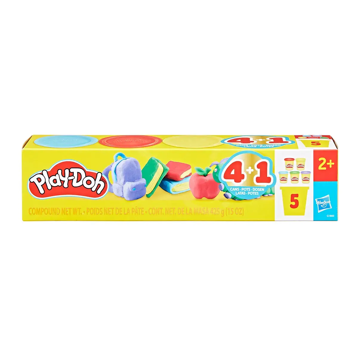 Набір для ліплення Play-Doh Повернення до школи 5 баночок (G1860)