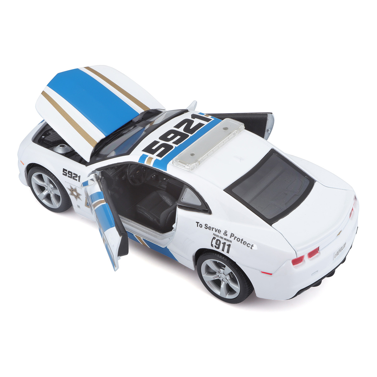 Автомодель Maisto Chevrolet Camaro SS RS Police 2010 білий — фото 6