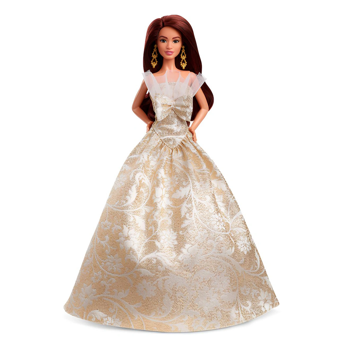 Колекційна лялька Barbie Holiday 2025 Брюнетка JBH97
