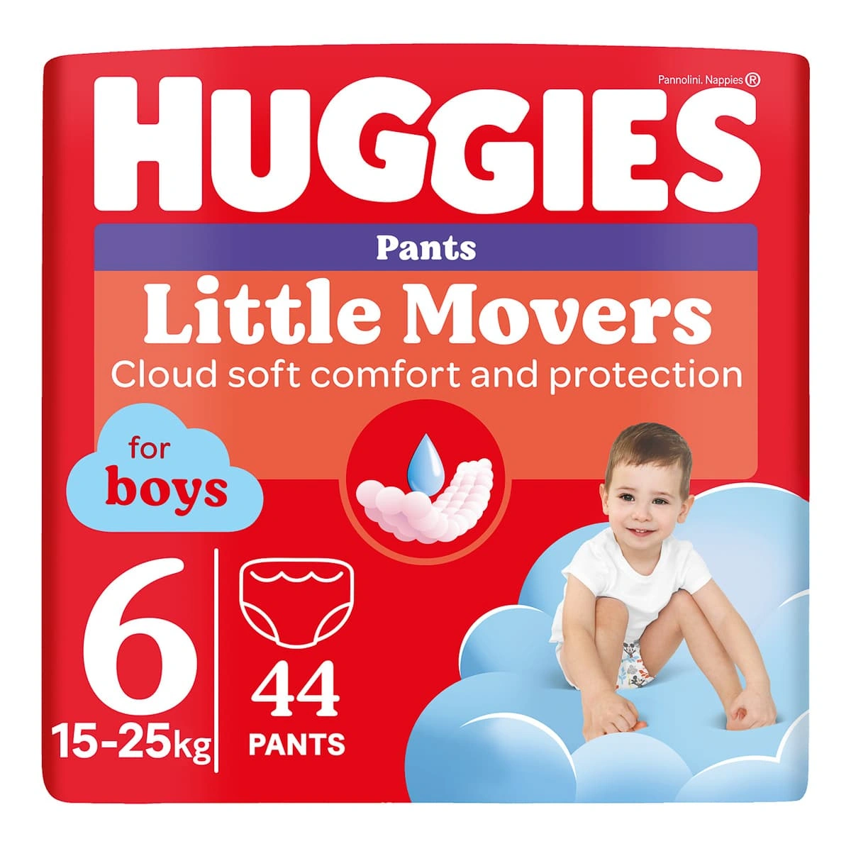 Підгузки-трусики Huggies Pants Little Movers 6 for boy 15-25 кг 44 шт 2758661