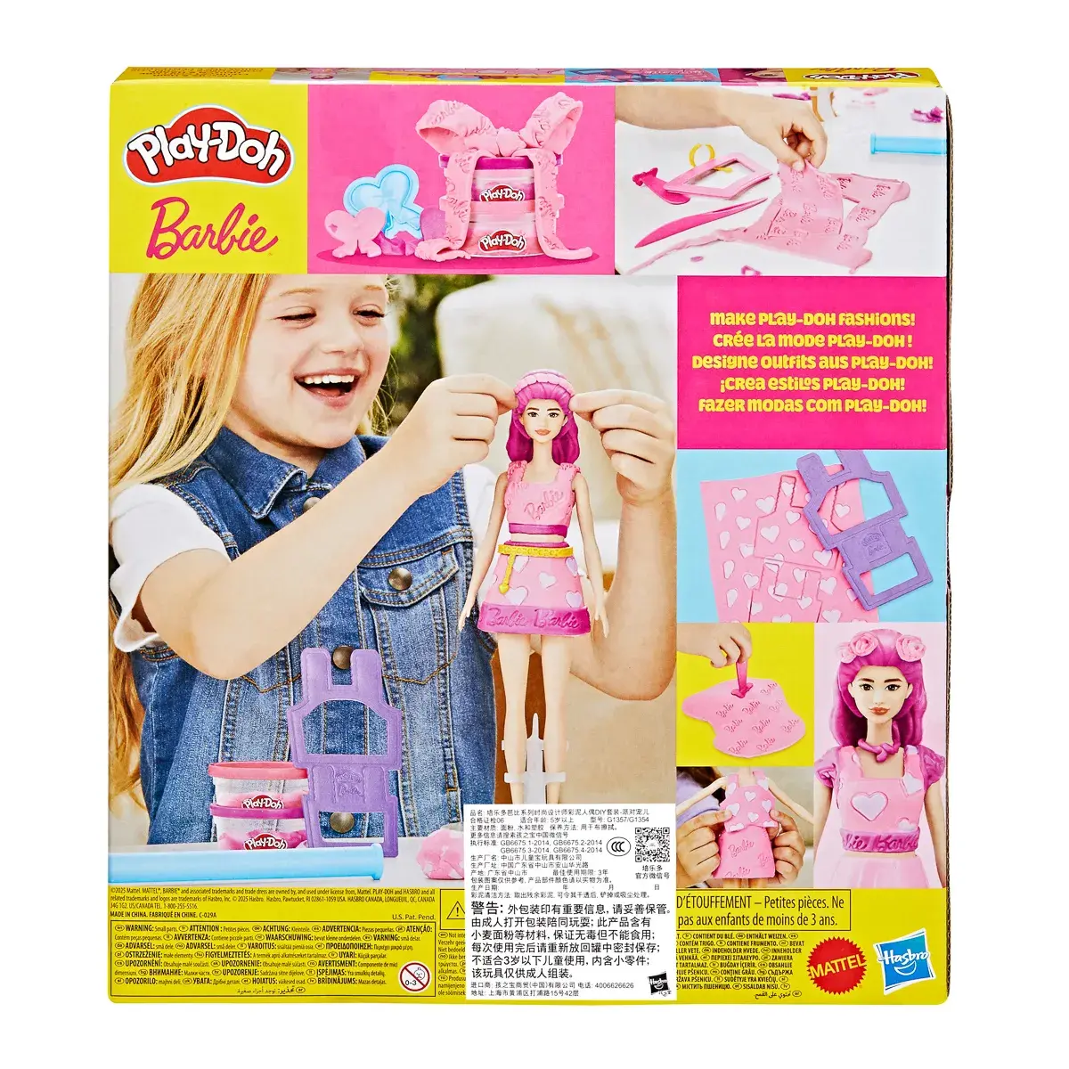 Набір для творчості з масою для ліплення Hasbro PD Barbie Серця та волосся (G1357) — фото 3