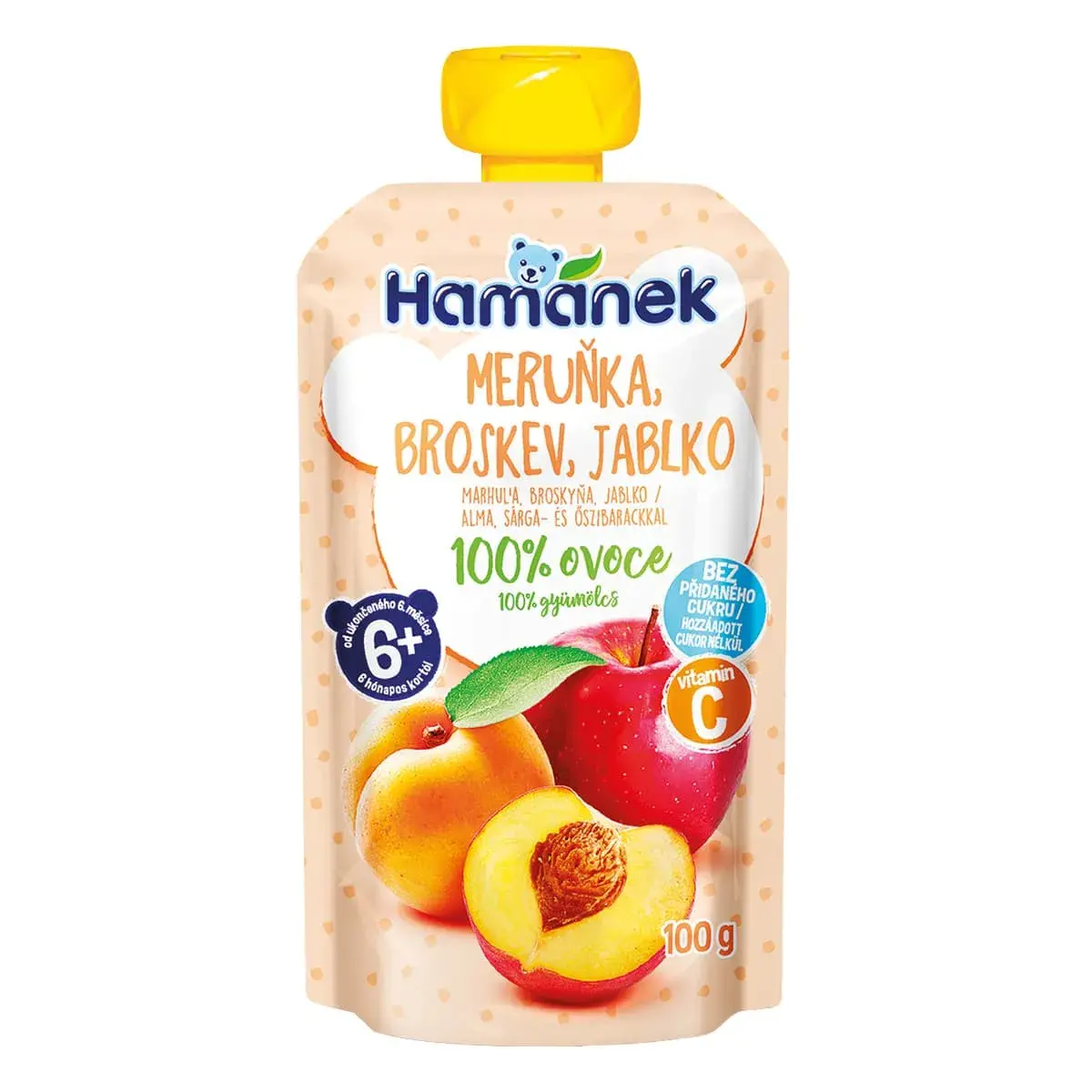 Пюре Hamanek Яблуко Персик Абрикос 100 г