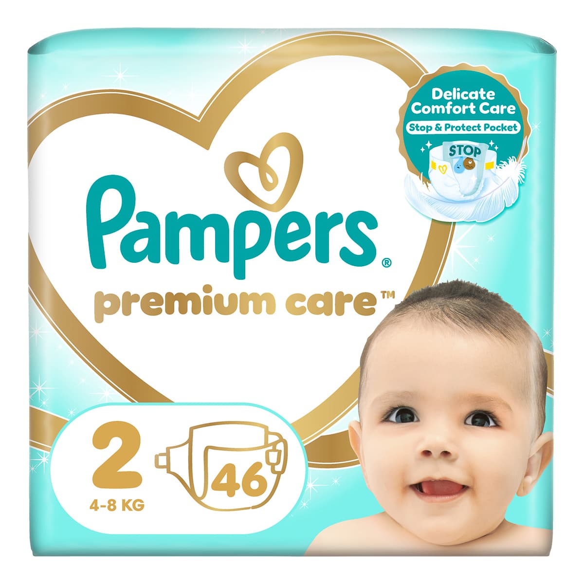 Підгузки Pampers Premium Care Розмір 2 (4-8 кг) 46 шт 741265