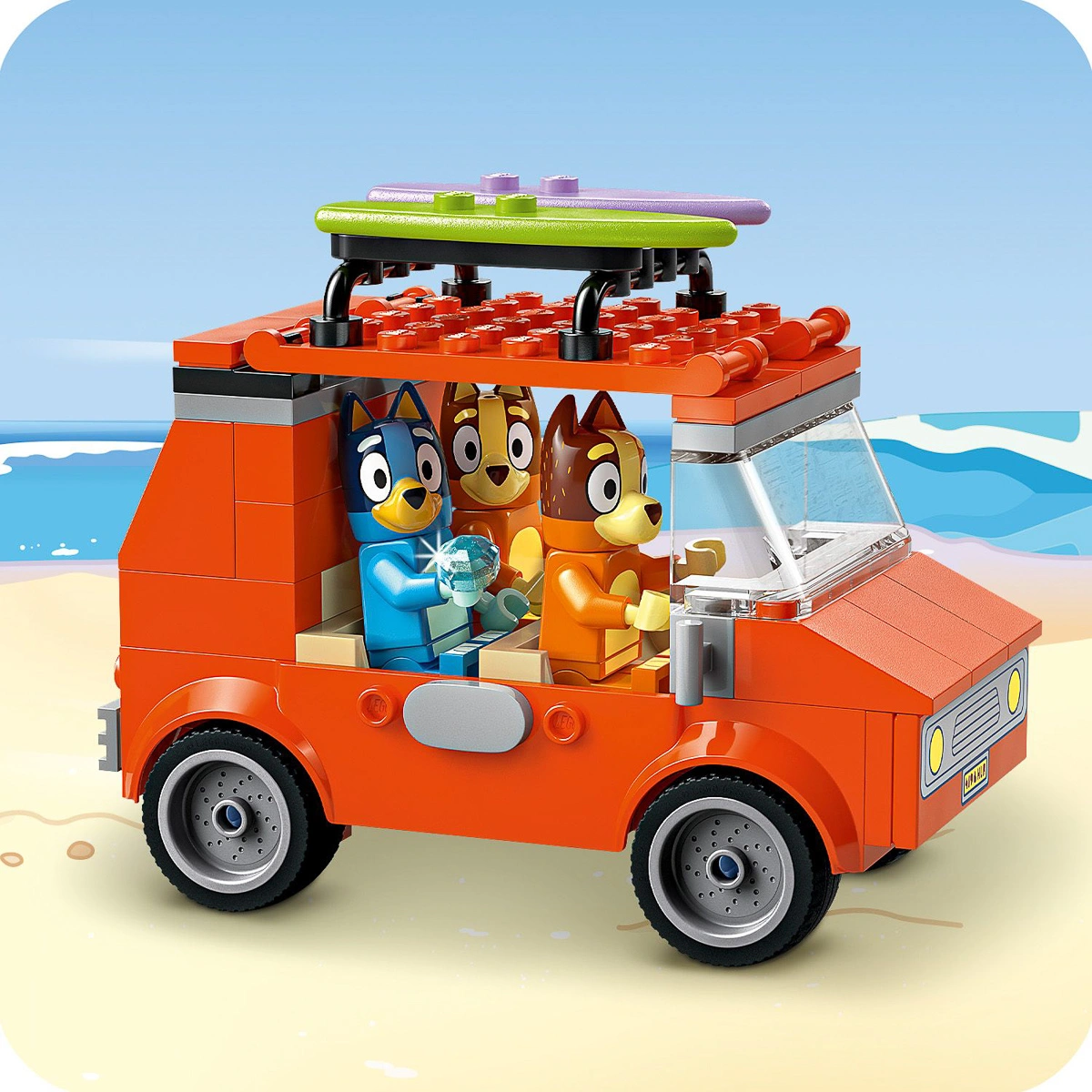 LEGO Bluey Пляж і сімейна поїздка на автомобілі Блуї 11202 — фото 13