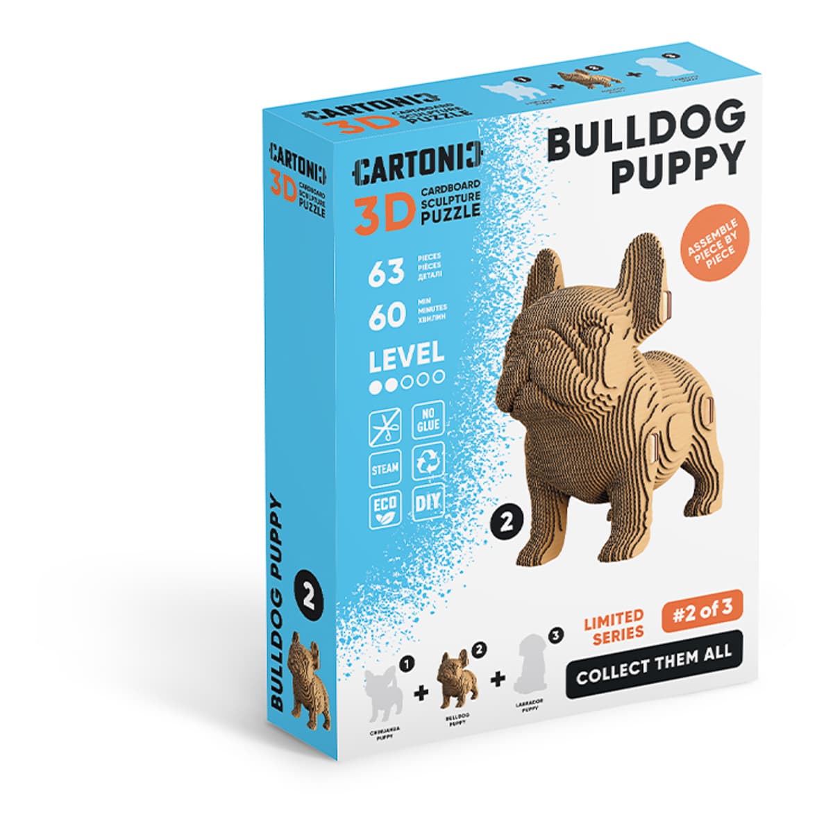 Картонний конструктор Cartonic 3D Puzzle Bulldog Puppy, CARTMNBULL