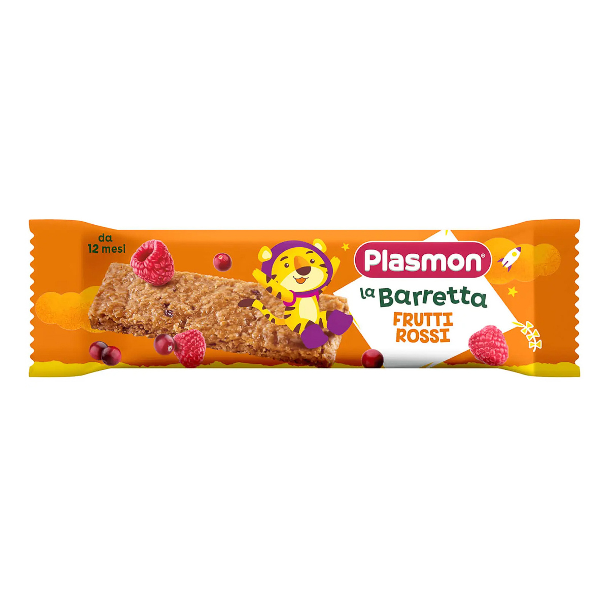 Батончик злаковий Plasmon зі смаком червоних ягід, 20 г