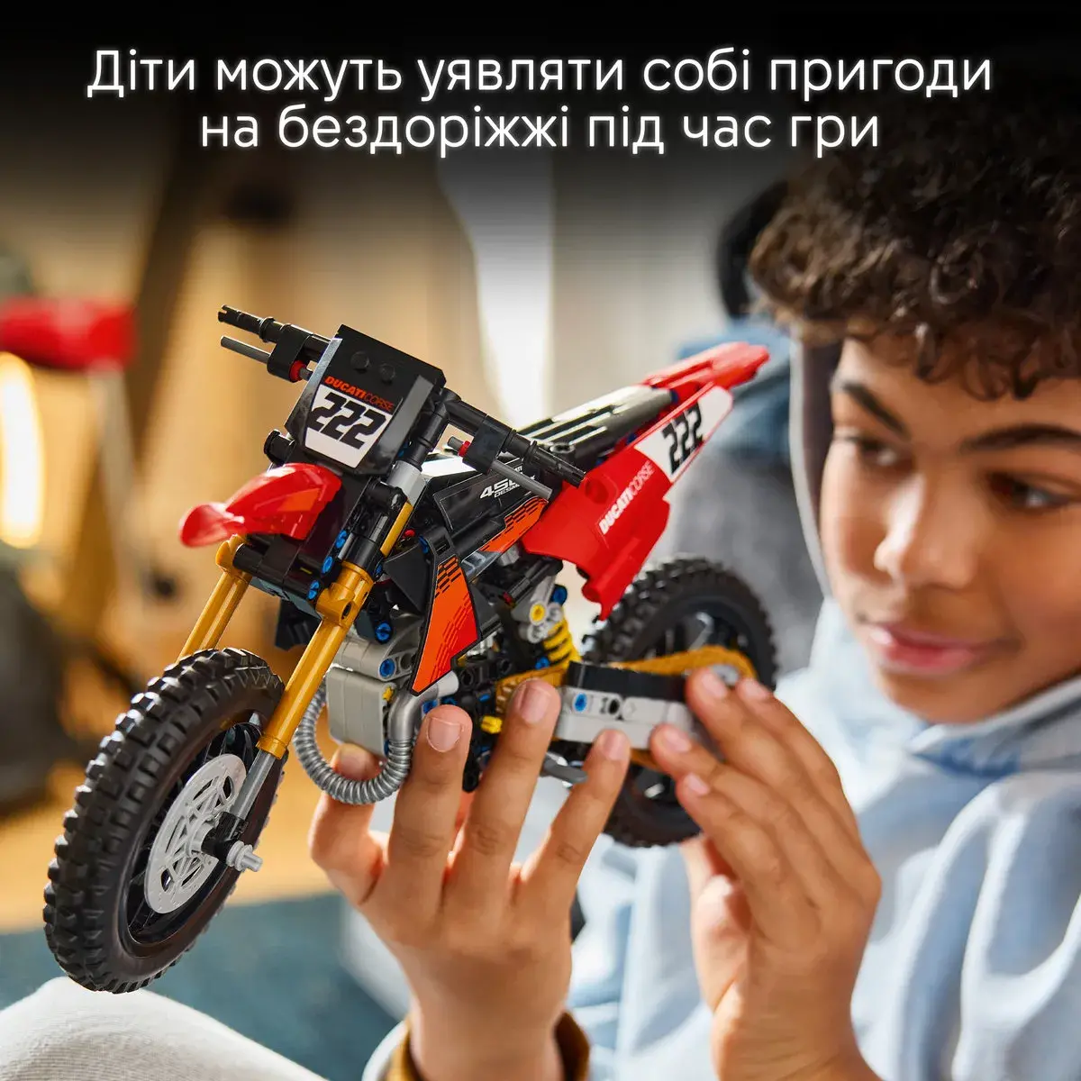 LEGO Technic Мотоцикл Ducati Desmo450 MX Factory 42238 — фото 4