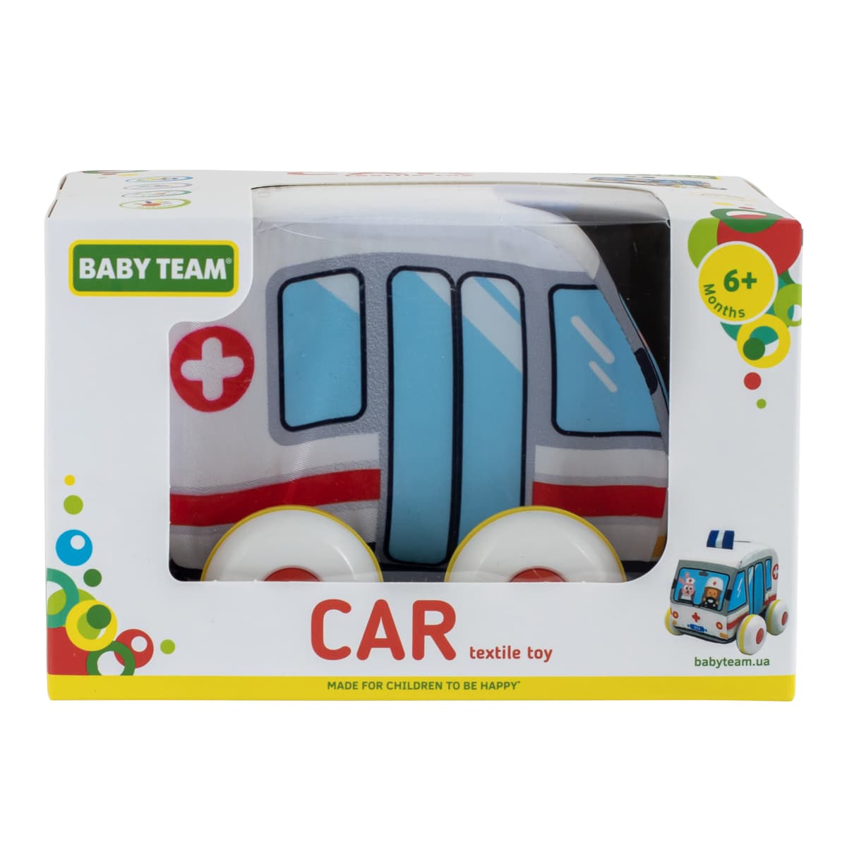 Текстильна інерційна машинка Baby Team Швидка допомога, 8420_5 — фото 3