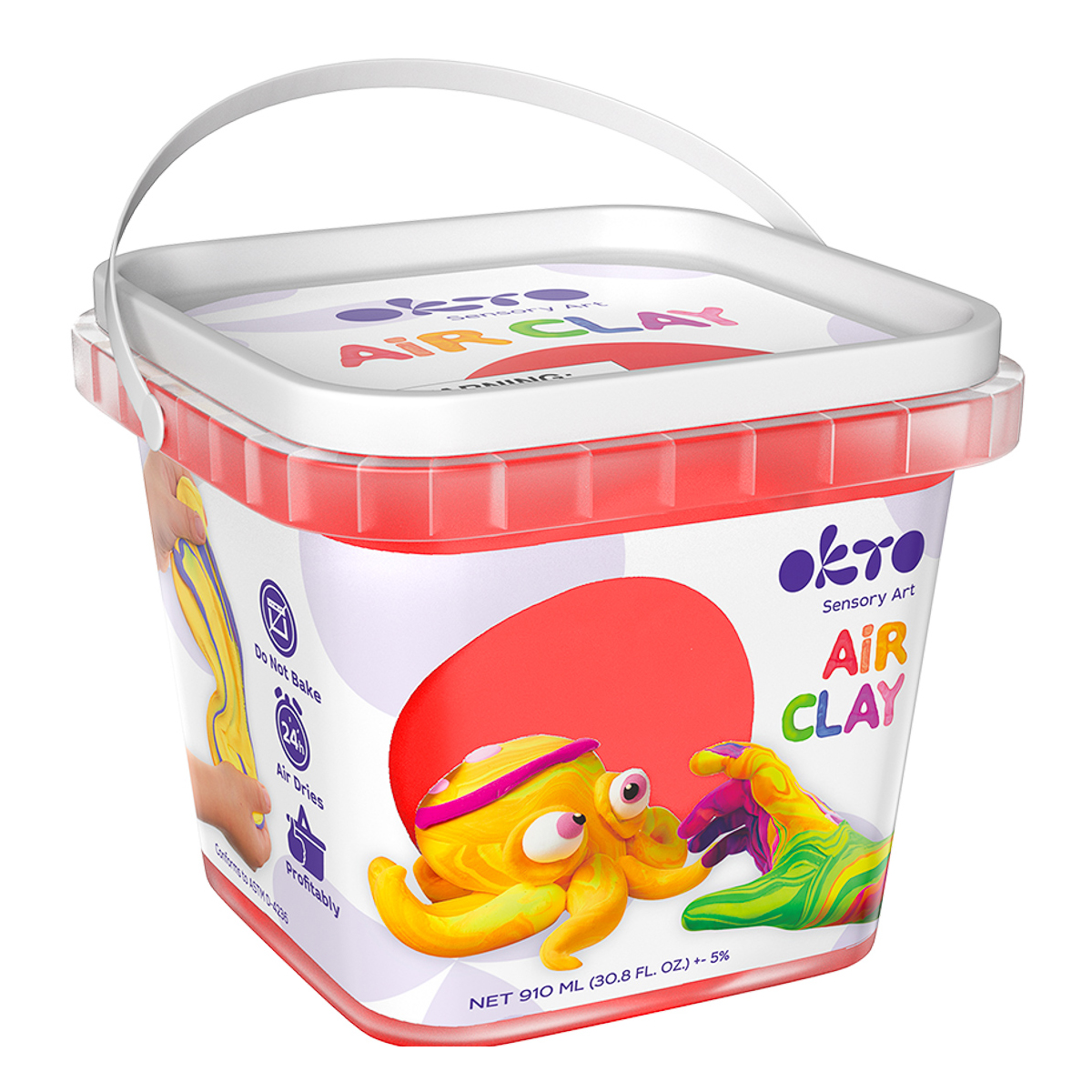 Набір для ліплення Okto Air Clay 910 мл (20009), 20009