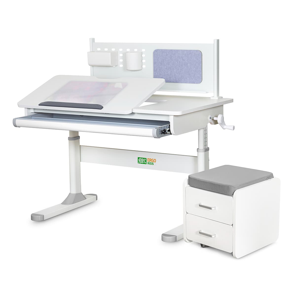 Комплект меблів ErgoKids Парта Тумба TH-325 Grey S