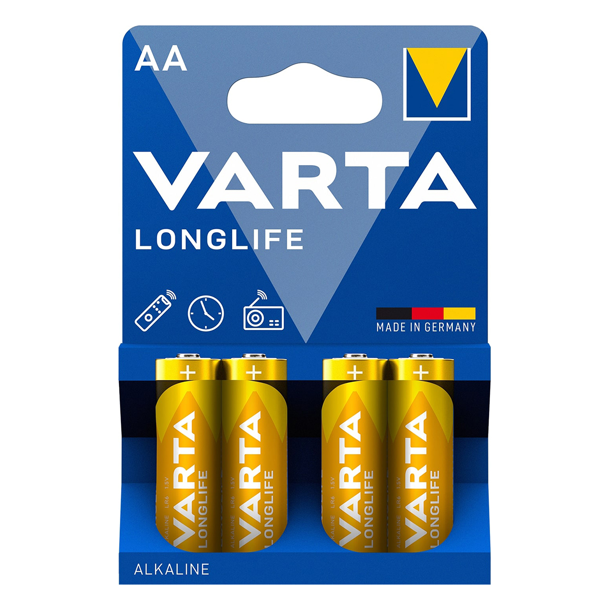 Батарейка Varta Longlife AА BLI 4 Alkaline, 4106101414