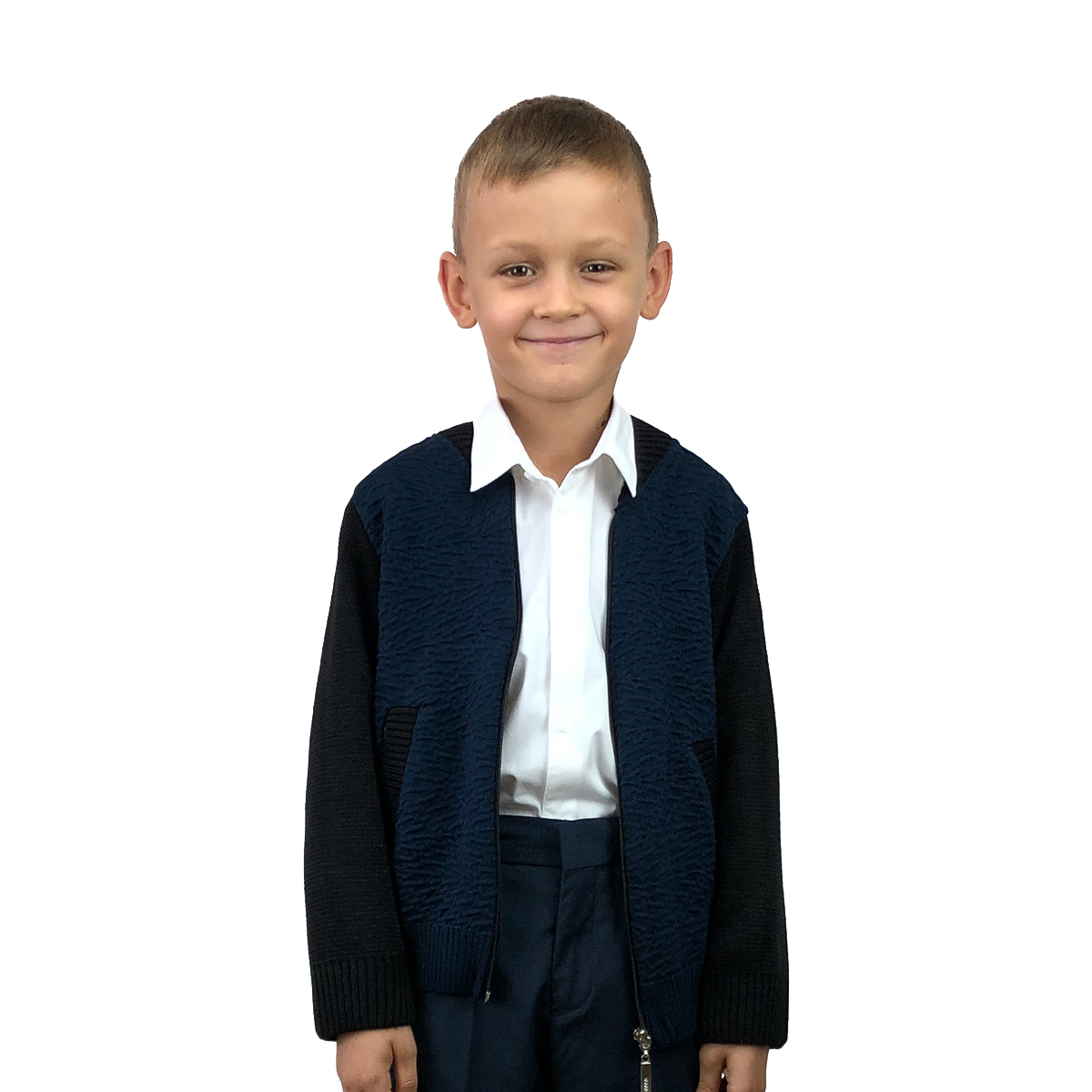 Бомбер Арт Ніт School синій