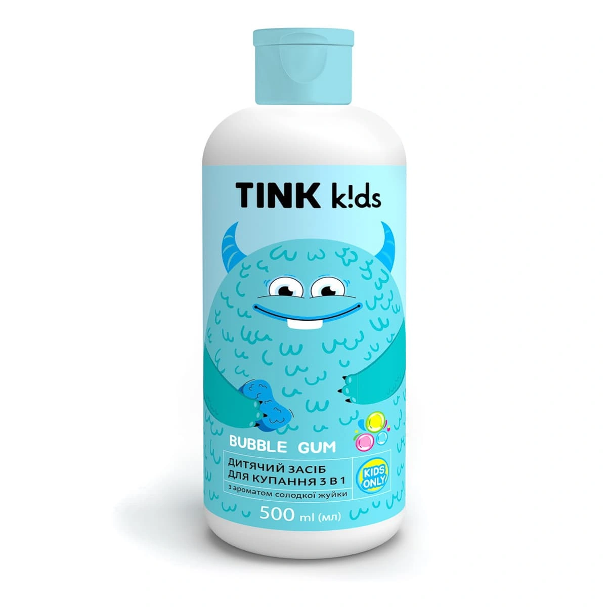 Дитячий засіб для купання 3 в 1 Tink Kids Bubble Gum 500 мл