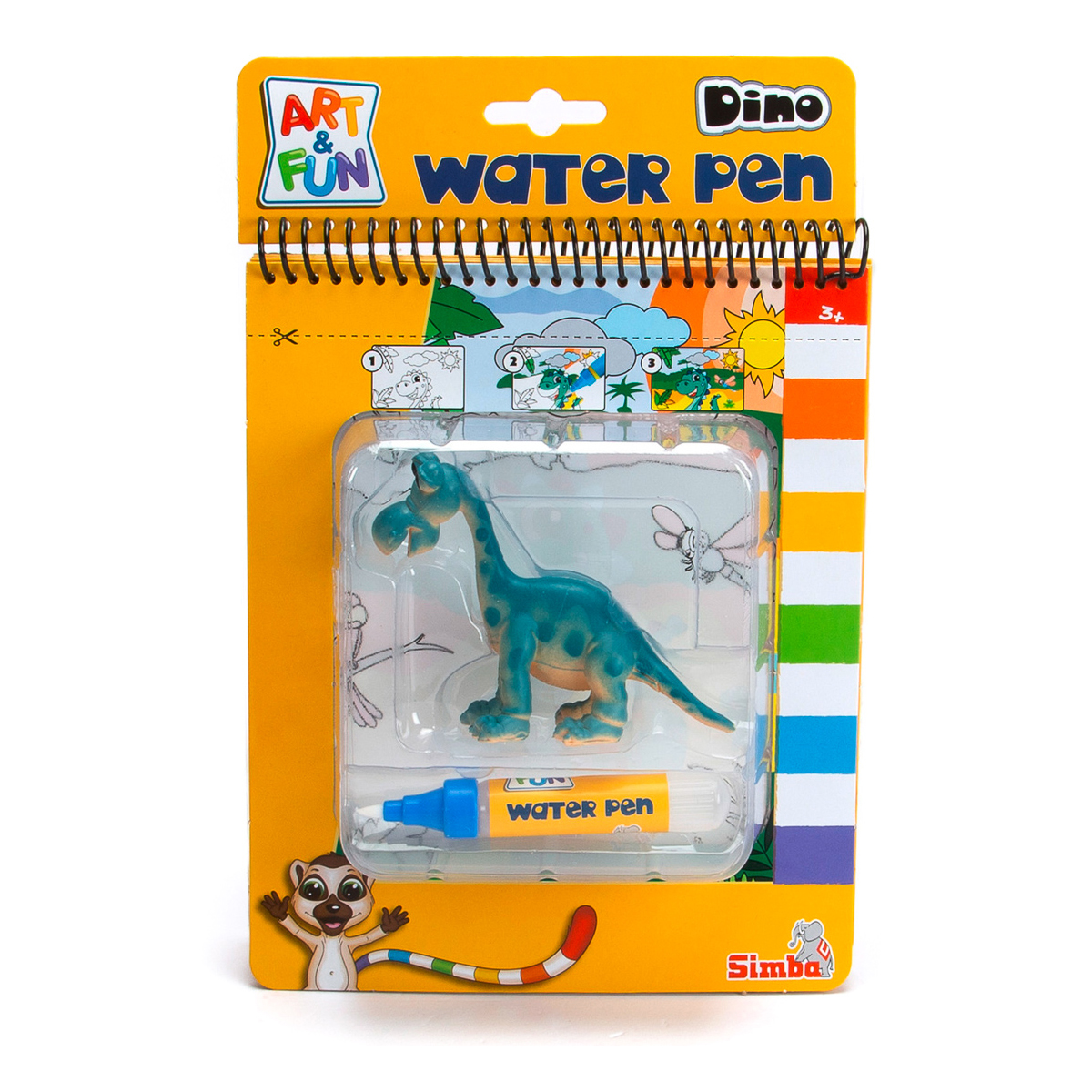 Набір для творчості Simba Книга-розмальовка Water pen Dino, 6334633