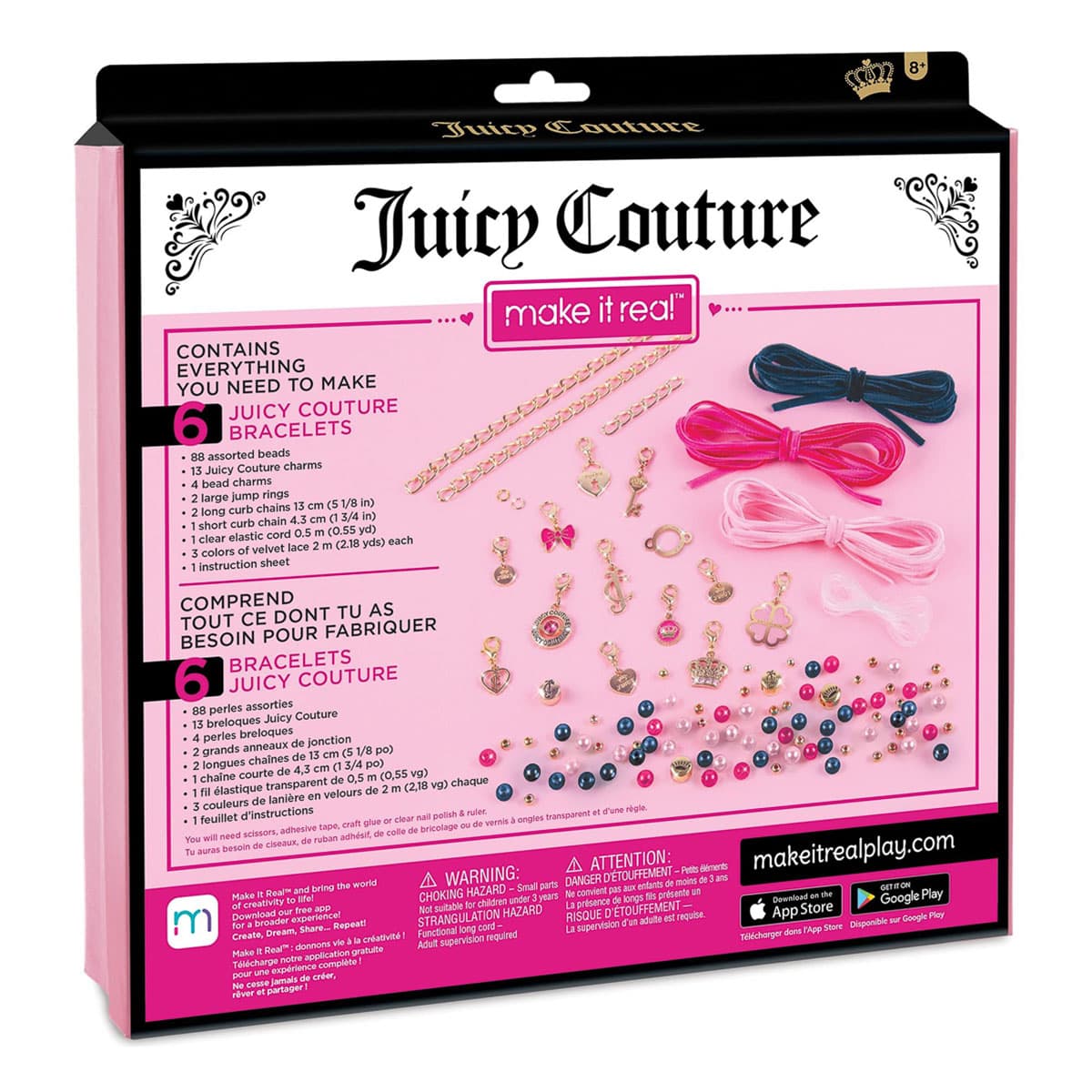 Набір для створення шарм-браслетів Juicy Couture Браслети, прикрашені оксамитами та перлинами, MR4417 — фото 2