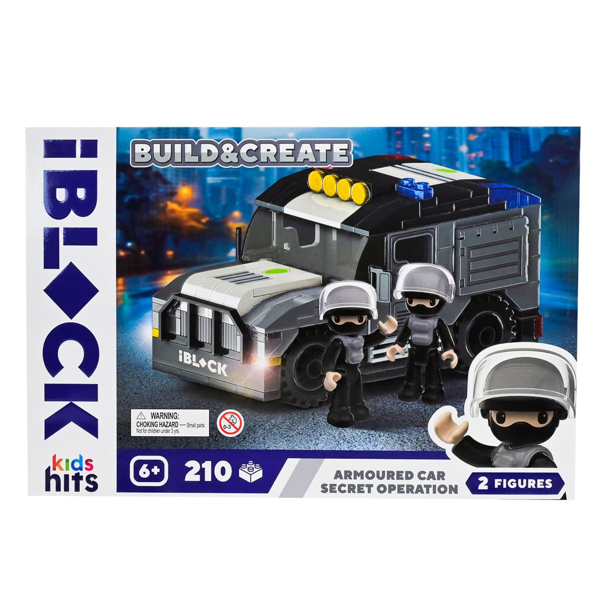 Конструктор Kids Hits IBlock Junior Машина загону спецназу 210 ел, KH42/004/4