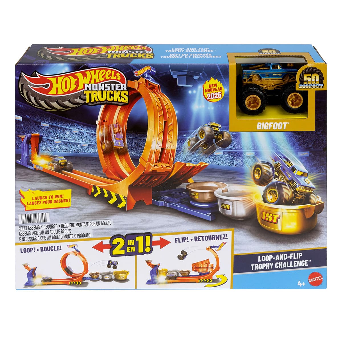 Набір Hot Wheels серії Змагання за кубок Monster Trucks Петлі та трюки, JBX64 — фото 2