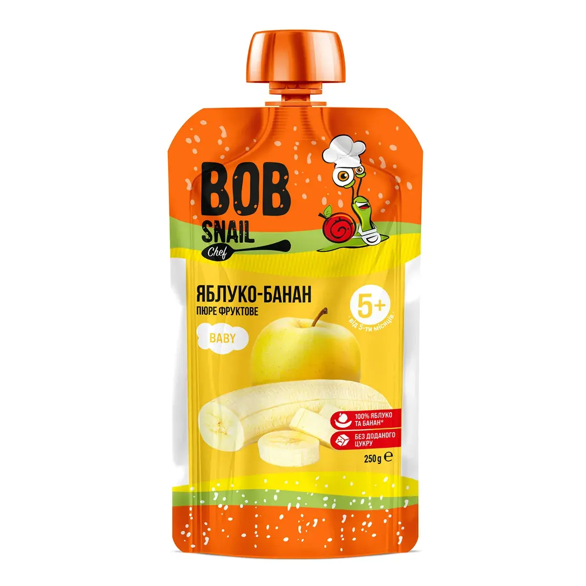 Пюре фруктове Bob Snail Яблуко Банан 250 г