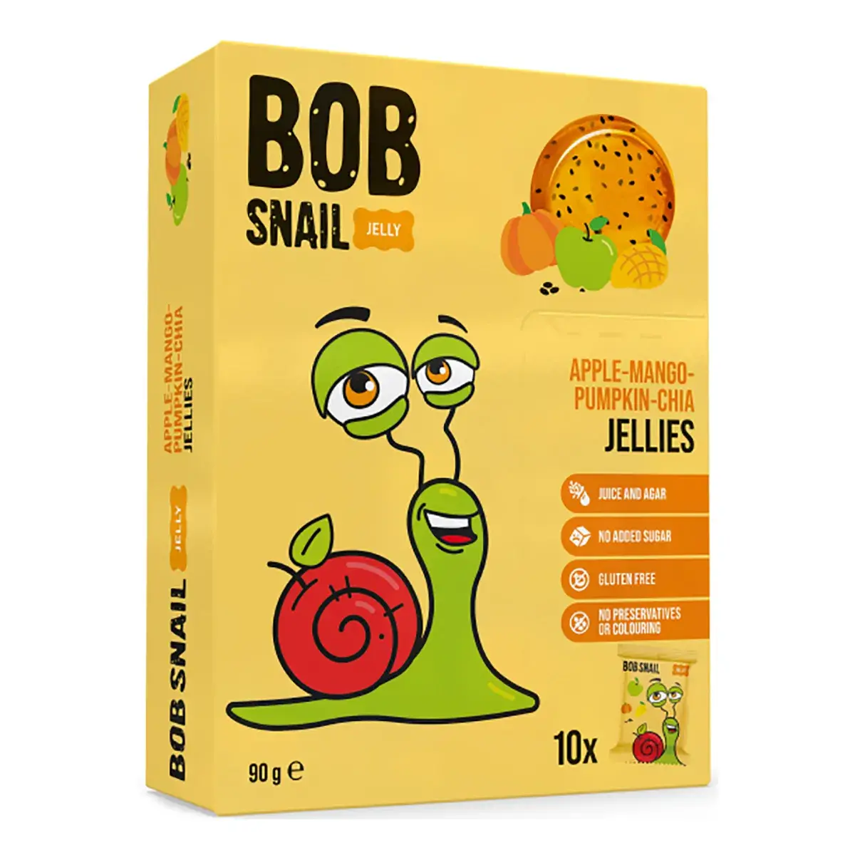 Натуральний мармелад Bob Snail Яблуко Манго Гарбуз Чіа 90 г