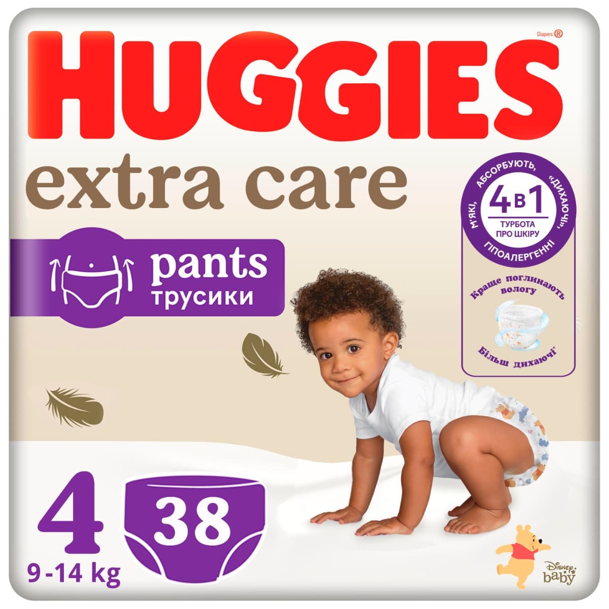 Підгузки-трусики Huggies® Extra Care 4 (9-14 кг), 38 шт  2659721