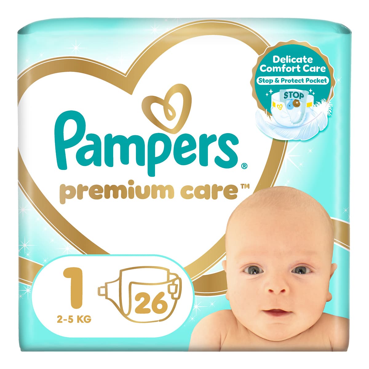 Підгузки Pampers Premium Care Розмір 1 (2-5 кг) 26 шт 737718