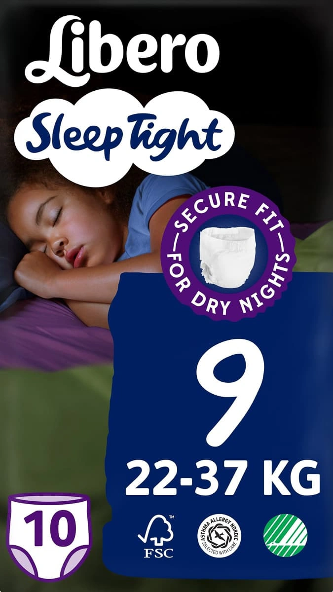 Підгузки-трусики Libero Sleep Tight 9 (22-37 кг) 10 шт 8385