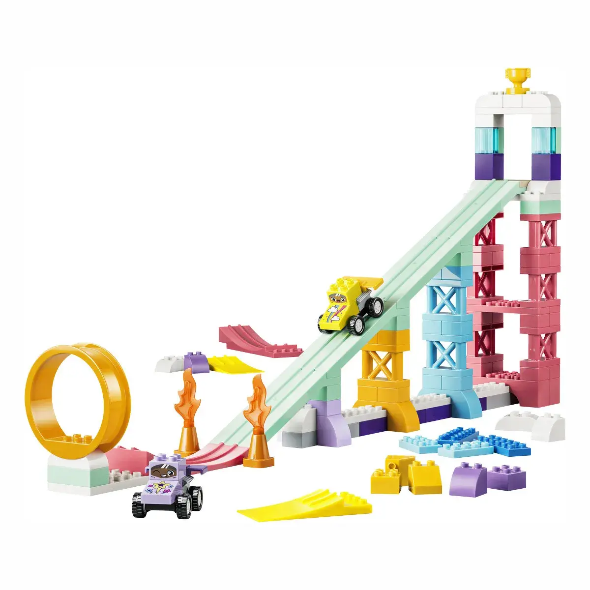 LEGO DUPLO Town 3 в 1 Цікаві гірки та трампліни з автомобілями 10478 — фото 7