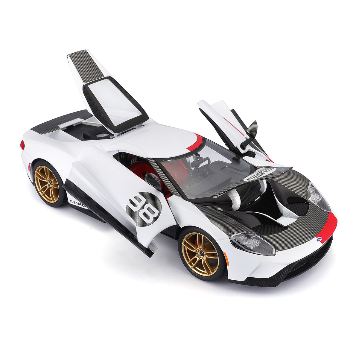 Автомодель Maisto Ford GT Heritage 2021, 1:18, 31390WHITE — фото 8