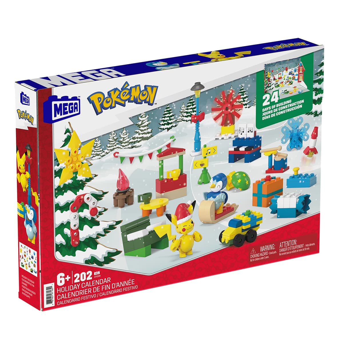 Адвент-календар-сюрприз Pokemon Mega Construx Зимові пригоди Покемонів, GYG99