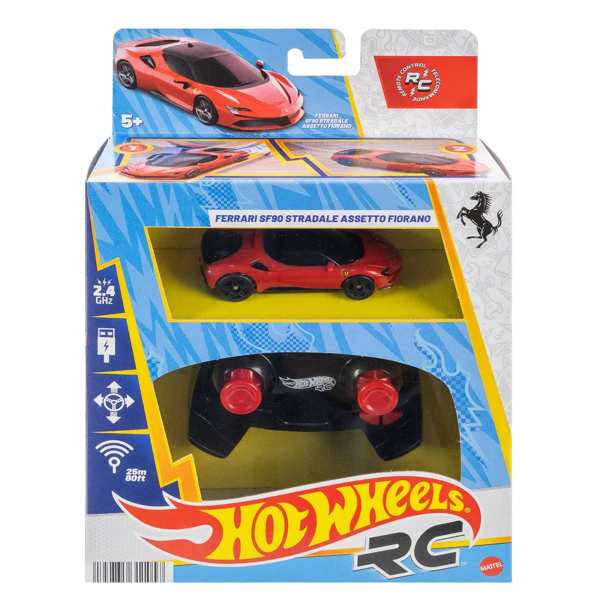 Машинка на радіокеруванні Hot Wheels Ferrari SF90 Stradale Assetto Fiorano 1:64 (JGD09) — фото 2