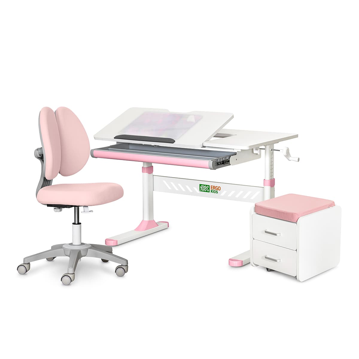 Комплект меблів ErgoKids Парта Крісло Тумба L TH-310 Pink