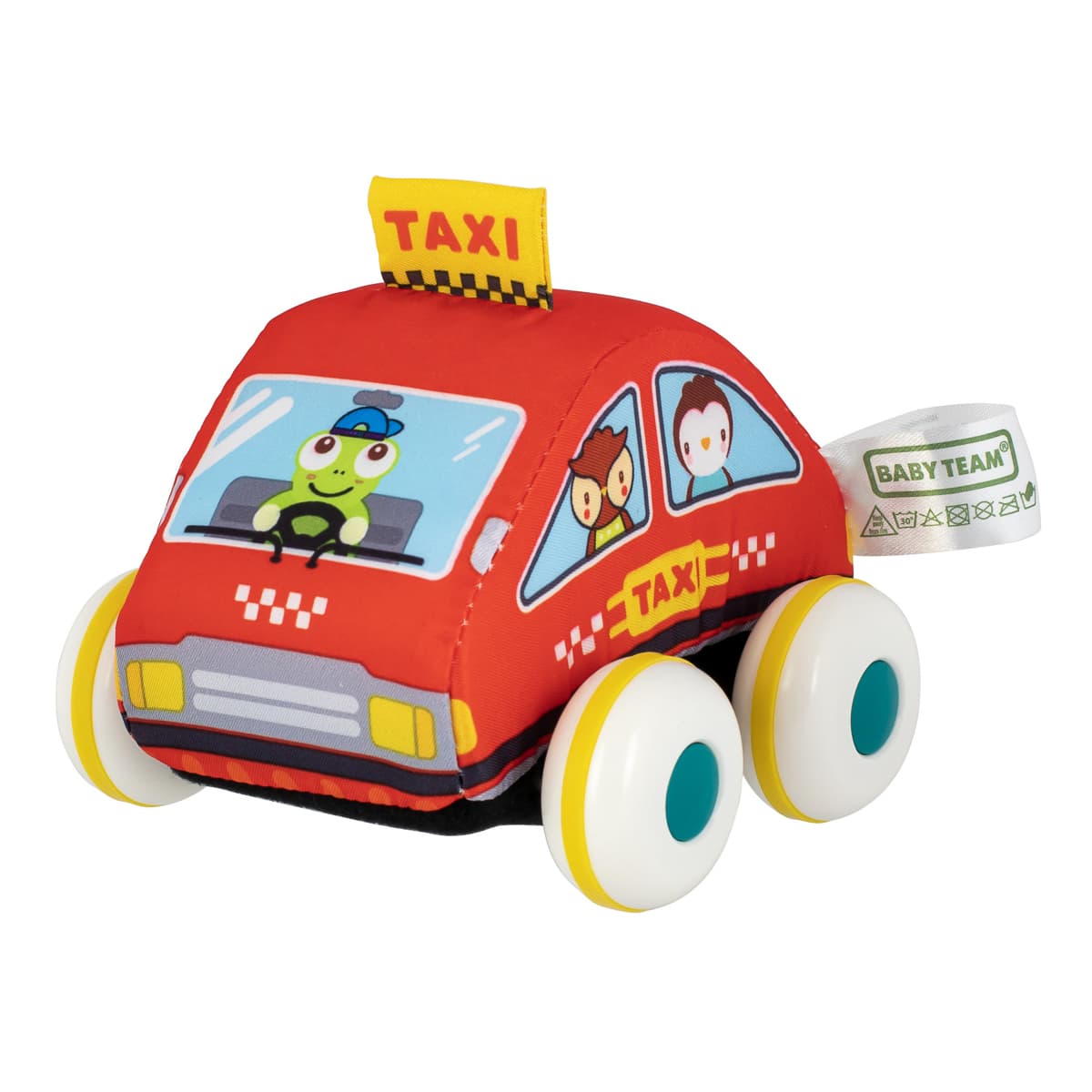 Текстильна інерційна машинка Baby Team Таксі, 8420_2