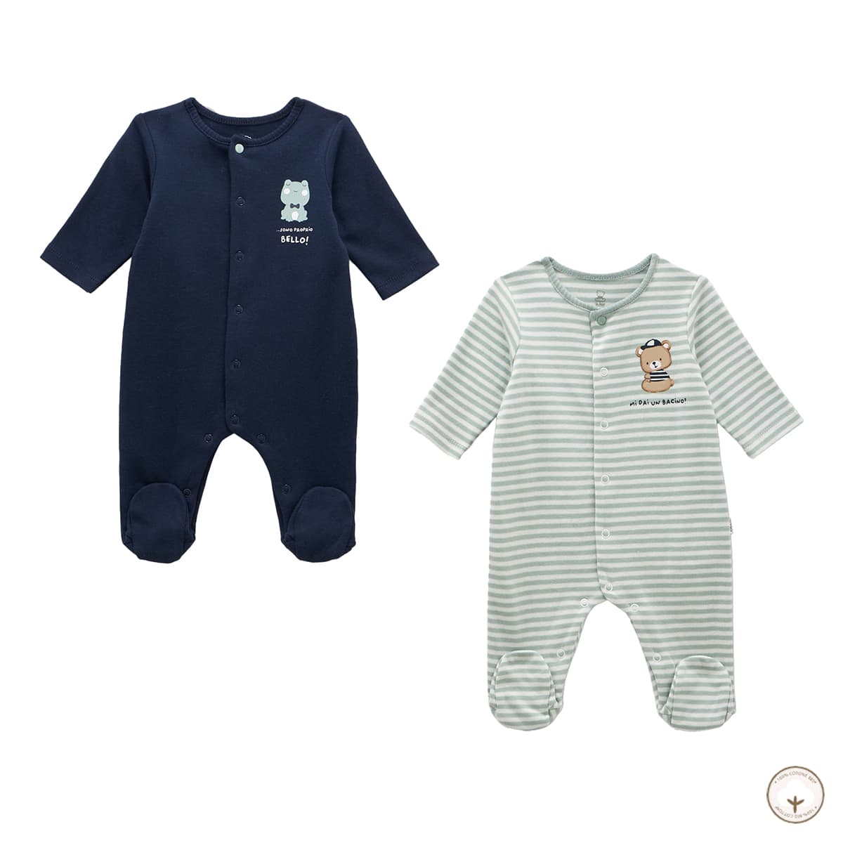 Набір чоловічків Blukids Organic Cotton Un Bacino 2 шт