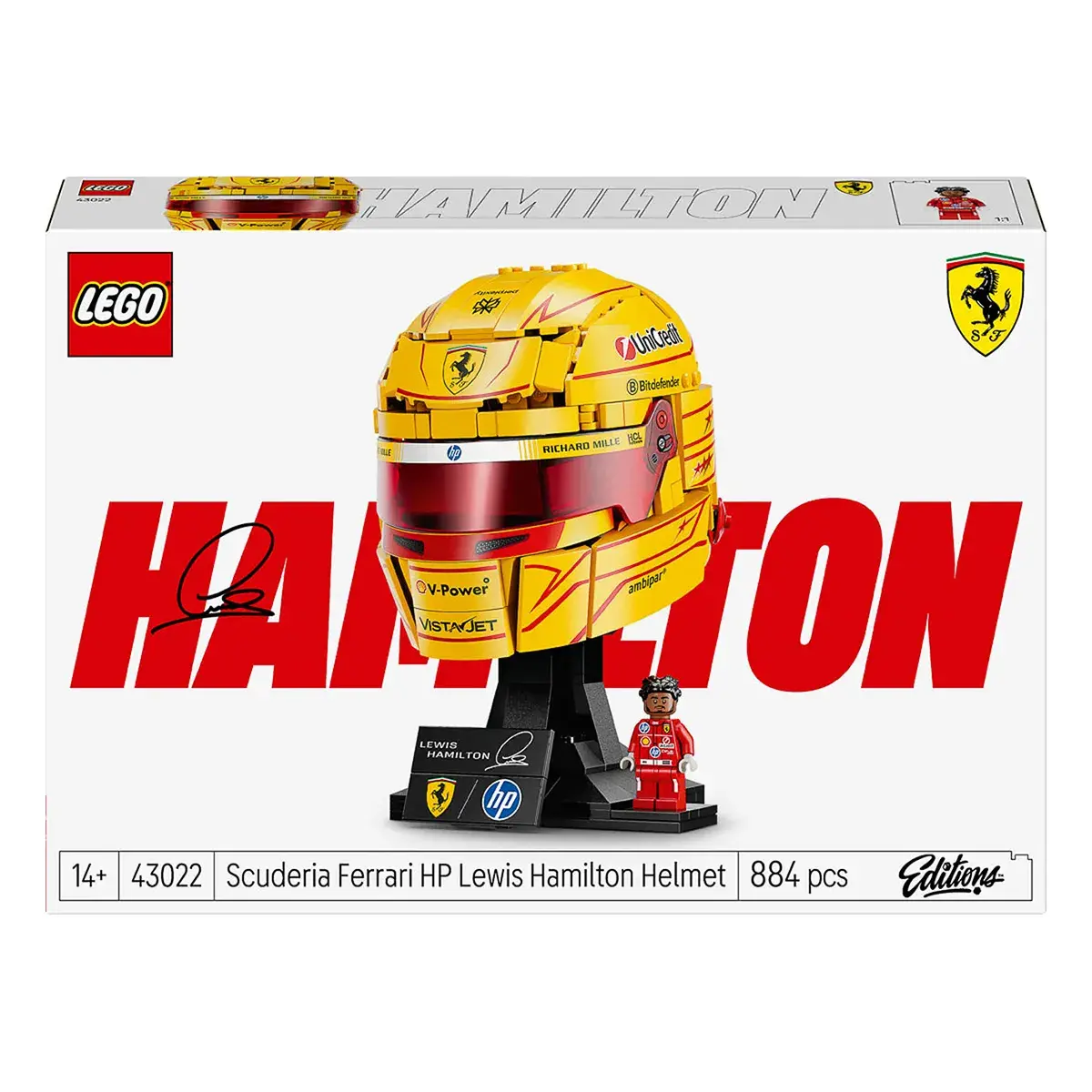 LEGO Editions Formula 1 Шолом Льюїса Гамільтона з команди Scuderia Ferrari HP 43022