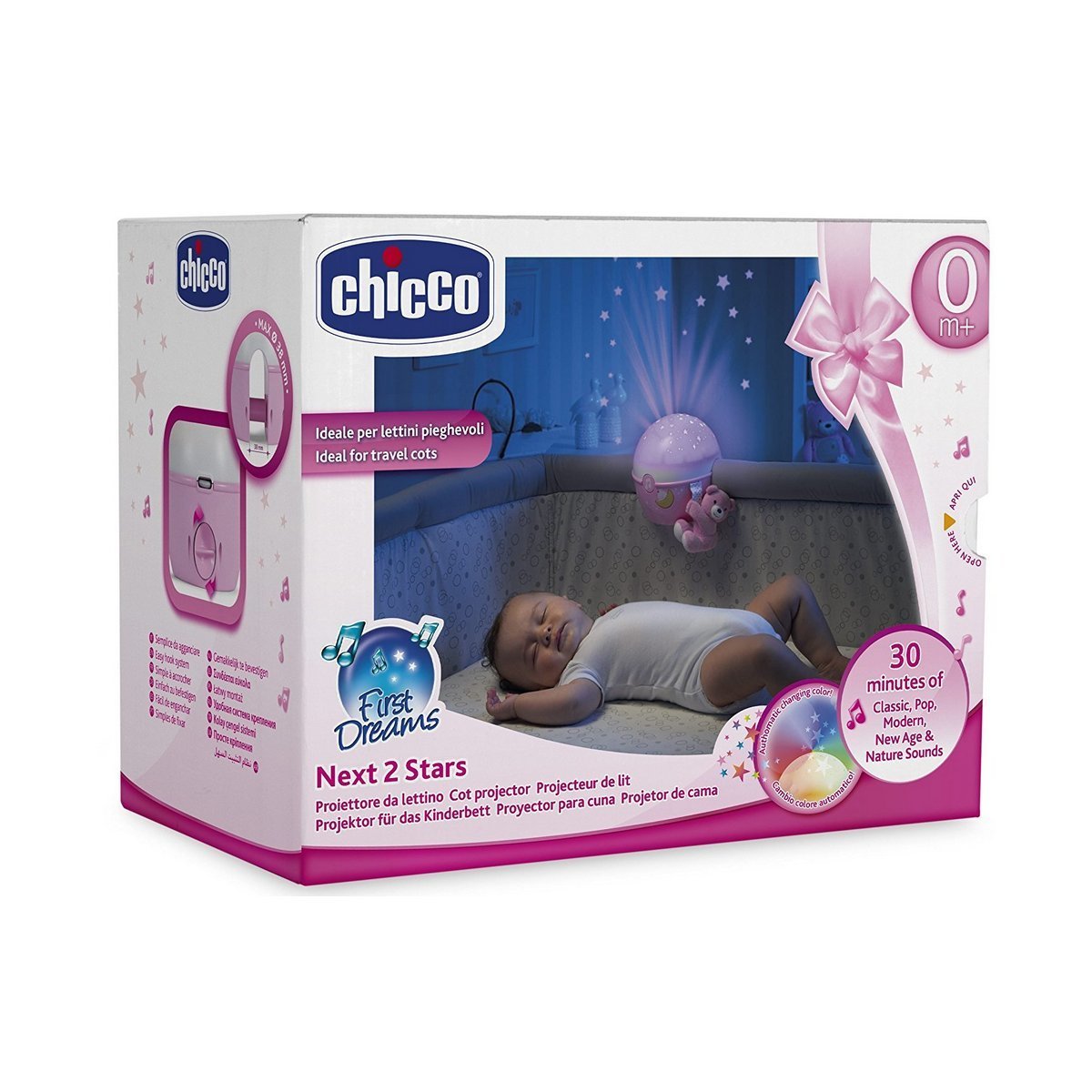 Проектор Chicco Next2 Stars, рожевий, 07647.10