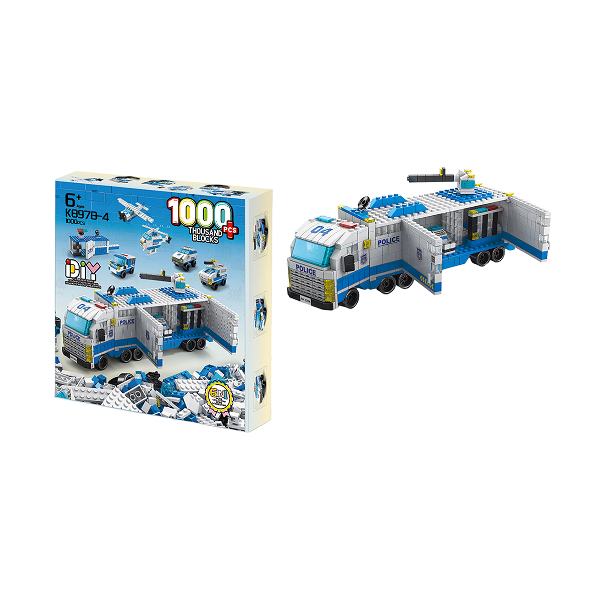 Конструктор Shantou Поліція 6 в 1, 1000 ел, K8978-4