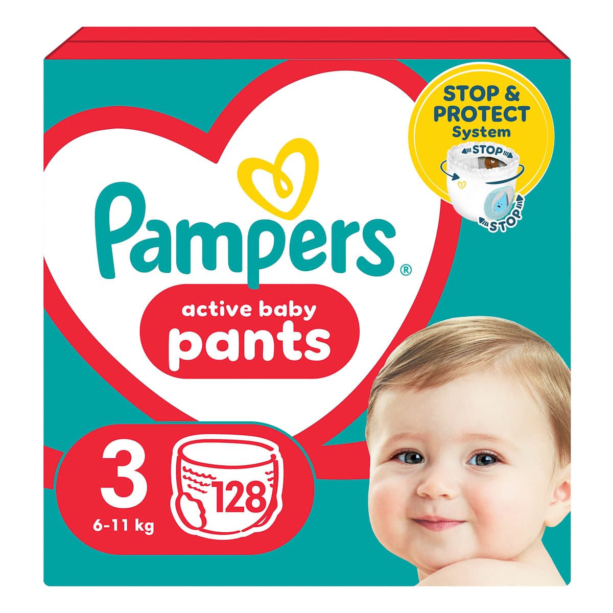 Підгузки-трусики Pampers Active Baby Pants Розмір 3 (6-11 кг) 128 шт 737936